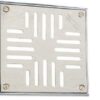 DELTA - REJA ACERO INOX. 8 X 8 CAJA PLOMO 4 TORNILLOS